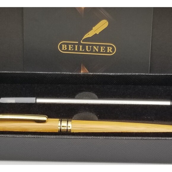 Beiluner pen set, featuring a rosewood pen natural finish boxed unused - Picture 2 of 11